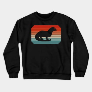 Vintage marten badger predator sea otter design Crewneck Sweatshirt